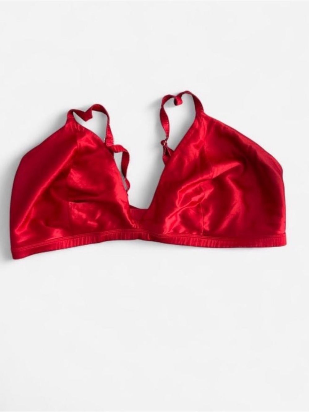 Red Satin Bralette